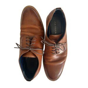 Cole Haan Men's Brown Morris Plain Oxford Leather Lace-Up Dress Shoes‎ Sz 10